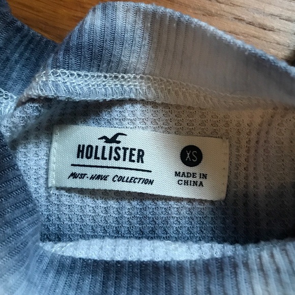 Hollister navy blue Tie-dye waffle long sleeve - Picture 3 of 3